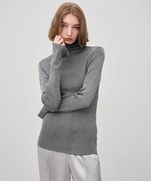 ラメニット タートルトップス