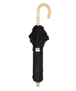  【晴雨兼用日傘】LANVIN en Bleu (ランバン オン ブルー) 折りたたみ日傘 ドビーフリル 遮光 遮熱 UV