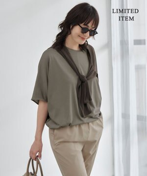  【WEB限定・洗える】Ly.COハイゲージ ドルマンスリーブプルオーバー