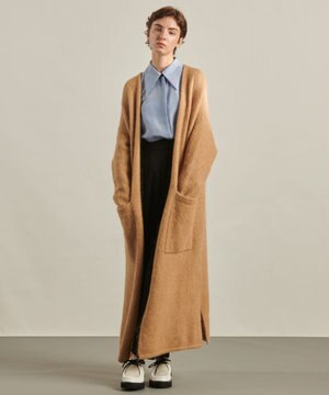 モヘアウール ロングカーディガン