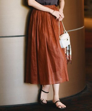  【接触冷感/洗える】シアーフィルム フレアスカート