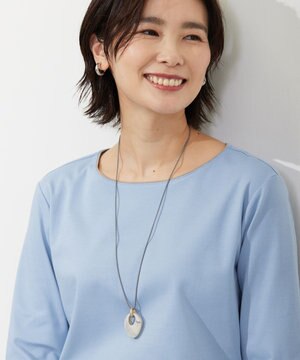  マーブルトップ レザー ネックレス