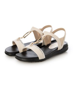  <Pitti>【WEB限定】ダブルリングフラットサンダル