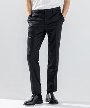 新素材【ストレッチ/セットアップ対応】シルキーウールジャージー テーパードパンツ / CITY