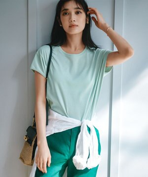  【接触冷感/洗える】フレンチスリーブ IT TEE