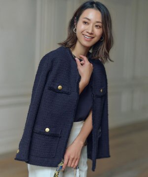  スラブファンシーツイード ジャケット