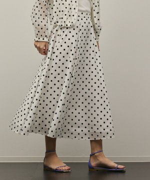  ドットフロッキータックスカート