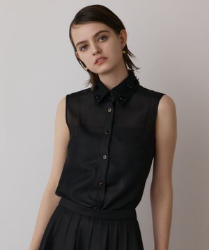  シアーメッシュノースリーブ