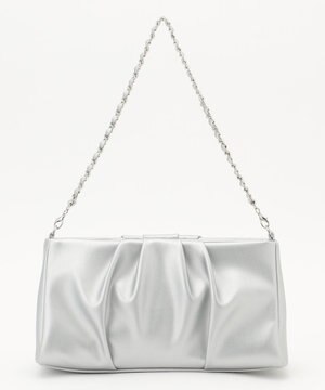  【2WAY】ギャザーチェーンクラッチショルダー バッグ