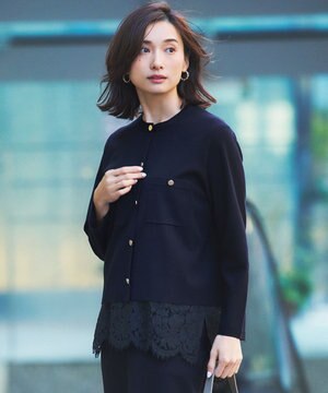  【洗える】コンフォートストレッチ ニット カーディガン