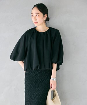  【セレモニーにも/洗濯機可】バルーンヘムライトブルゾン​