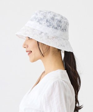 フラワーレース バケットハット