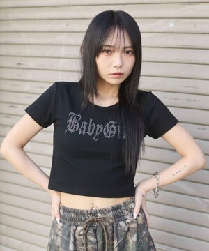  ラインストーンチビリブT