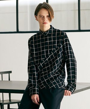  【30th ANNIVERSARY】 ウィンドウペンプリント プルオーバーブラウス