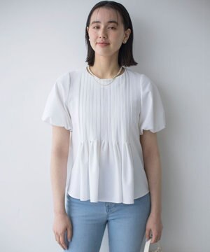  ドライタッチペプラム ブラウス