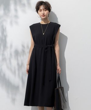  【吸水速乾/UVカット/接触冷感/洗える】ストレッチジョーゼット ワンピース