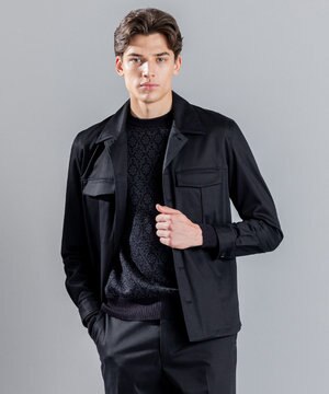  スムースサテンストレッチ　CPOシャツ