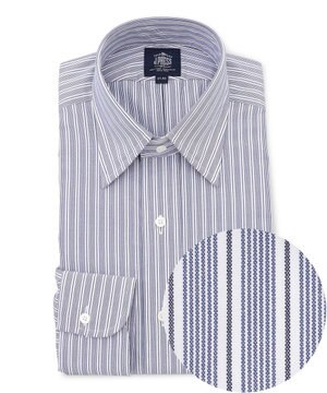  【PREMIUM PREATS / 形態安定】イングリッシュストライプ ドレスシャツ / レギュラー