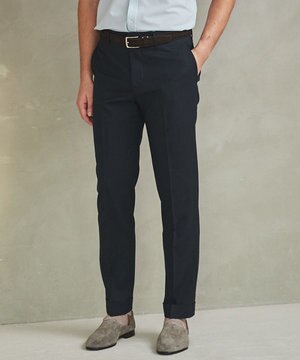  ロングセラー【洗える/折り目加工/シワになりにくい/ウエストアジャスター】ウォッシャブル サマーウール100％パンツ_定番色(ノータック)25年モデル