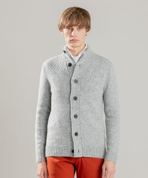  ツイストメランジ　ニットカーディガン　