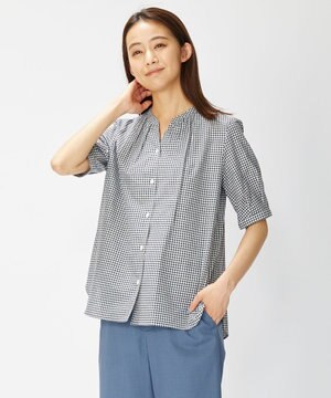 洗える】BEZ Cリネン変形ギンガム スタンドカラー ブラウス / J.PRESS LADIES L | ファッション通販  【公式通販】オンワード・クローゼット