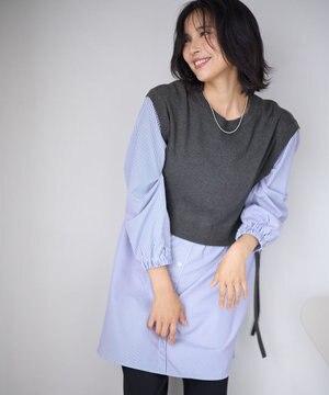  【洗濯機可能】レイヤード風チュニック