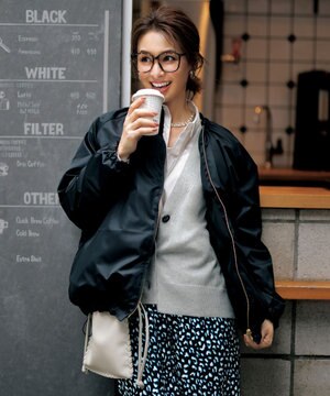 【稲沢朋子さん着用】軽量リバーシブルエアー ブルゾン