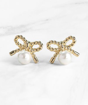 PROMISE PEARL RIBBON EARRINGS イヤリング