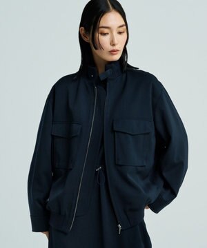 ギャバジン ブルゾン(uncrave WHITE)