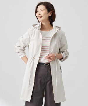  【撥水・洗える】Artirosa スタンドカラー ロング丈 コート