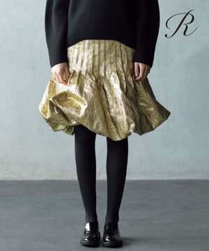  【R(アール)】LIMONTAメタリックジャカード スカート