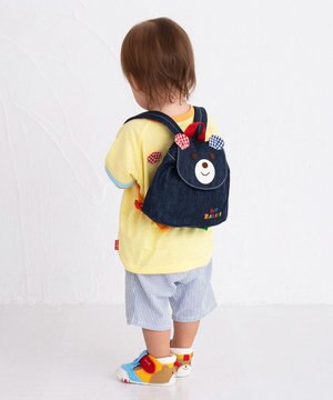  顔ドン デニム ベビーリュック