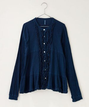  creperie FRILL TOPS-AIZOME クレプリ 藍染フリルトップス