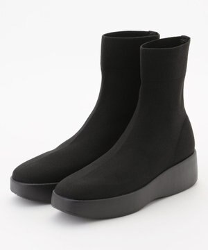 【防水/洗える】プラットフォーム ストレッチブーツ