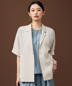  【人気素材・NEWアイテム】ラスティックメッシュハーフスリーブ ジャケット