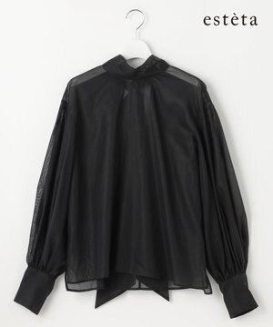  【エステータ】コットンオーガンジー ブラウス