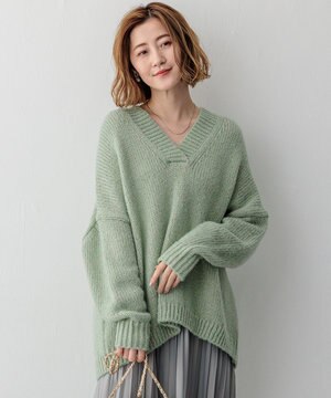  【GLOW11月号掲載】ヘアリーラメリリー バルキー ニット