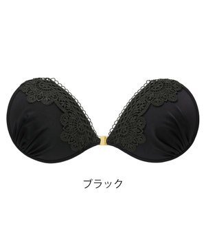 【NuBra / ボリュームアップ】パテッドヌーブラ ノクターンレース  蒸れにくい バックレス コレクション デザインヌーブラ 正規品