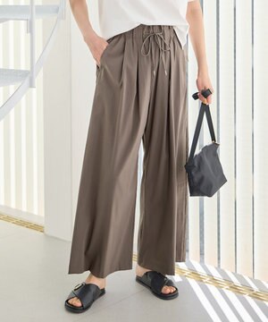 【新色追加/洗濯機可/ウエストゴム/接触冷感/UVケア】清涼リラックスハイウエストパンツ