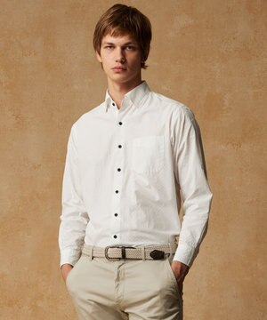  【オーガニックコットン使用】ジオメトリックパターンシャツ