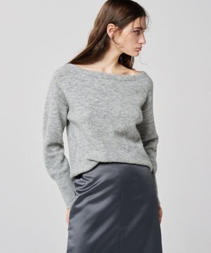  アルパカニット オフショルダー トップス（uncrave WHITE）