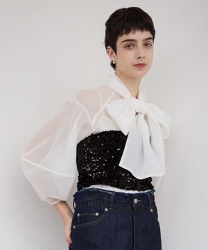  【Nave・手洗い可】オーガンジーブラウス