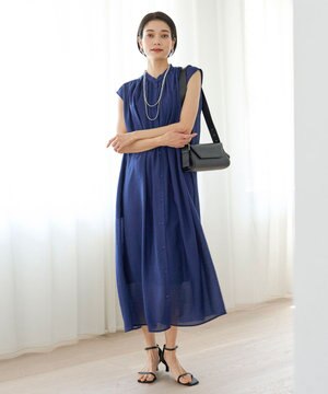 ヴィンテージシアー ギャザーワンピース