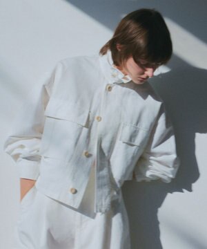 【ReNAVE・セットアップ可/洗える】コットンリネンカルゼ ショートジャケット