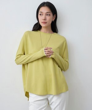  【洗える】 ヴィスコースワイド プルオーバー