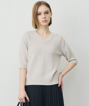  ブライトコイル Vネックニット