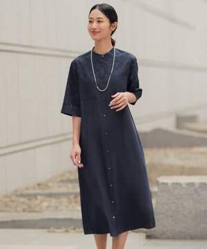  【WEB限定カラーあり】エンブロイダリー シャツ ワンピース