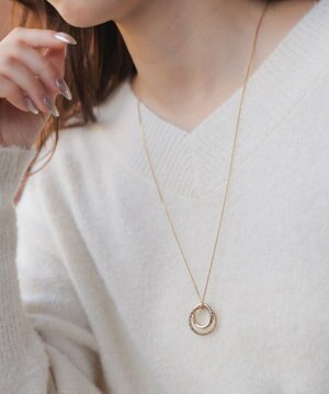  ダブルリング ネックレス