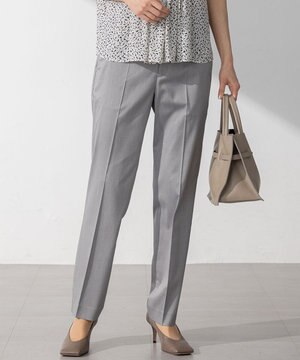  【セットアップ対応/洗える】ストレッチシャンブレー テーパード パンツ