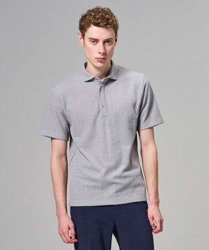  【新型】メランジクロスジャージー　ポロシャツ